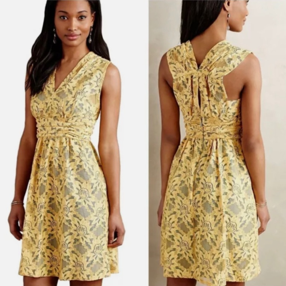 Anthropologie Plenty Tracy Reese Yellow 'Nikki' Dress - 8